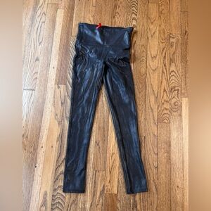 SPANX Faux Leather Leggings (Black, Petite, S)
